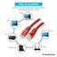 Cat6a Red Copper Ethernet Patch Cable, 10 Gigabit, Snagless/Molded Boot, POE Compliant, 500 MHz, 50 foot - Part Number: 13X6-07150