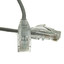 Slim Cat6a Gray Copper Ethernet Cable, 10 Gigabit, 500 MHz, Snagless/Molded Boot, POE Compliant, 7 foot - Part Number: 13X6-62107