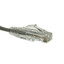 Slim Cat6a Gray Copper Ethernet Cable, 10 Gigabit, 500 MHz, Snagless/Molded Boot, POE Compliant, 6 inch - Part Number: 13X6-62100.5