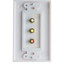 Wall Plate, White, 3 Gold Plated RCA Female to Solder Type (Red, White and Yellow) - Part Number: 200-260WH