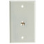 2 Line Telephone Wall Plate, White, RJ11, 4 Conductor - Part Number: 300-204WH