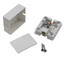 Phone Surface Mount Jack, White, RJ11 / RJ12, Data / Voice, 6P6C (6 Pin 6 Conductor) - Part Number: 300-66FF-WH