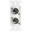Decora Wall Plate Insert, White, Dual XLR Female to Solder Type - Part Number: 301-2005