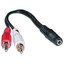 RCA to Stereo Y-Cable, 2 x RCA Male / 1 x 3.5mm Stereo Female, 6 inch (Box of 900) - Part Number: KIT-30S1-01260