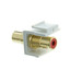 Keystone Insert, White, RCA Female Coupler (Red RCA) - Part Number: 324-120WR