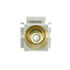 Keystone Insert, White, Recessed RCA Female Coupler (White RCA) - Part Number: 324-220WW