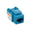 Cat6 Keystone Jack, Blue, RJ45 Female to 110 Punch Down - Part Number: 326-121BL