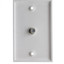 TV Wall Plate with 1 F-pin Coupler, White - Part Number: ASF-20251WH