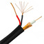 Bulk RG59 Siamese Coaxial/Power Cable, Black, Solid Core (Copper) Coax, 18/2 (18 AWG 2 Conductor) Stranded Copper Power, Spool, 500 foot - Part Number: 10X3-18222NF