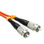 FC to ST OM1 Duplex Fiber Optic Patch Cord, Multimode 62.5/125, Orange Jacket, 1 meter (3.3 ft) - Part Number: FCST-11101