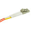 LC OM1 Duplex 2.0mm Fiber Optic Patch Cord, Multimode 62.5/125, Orange Jacket, Beige Connector, 2 meter (6.6 ft) - Part Number: LCLC-11102