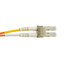 LC/UPC to SC/UPC OM2 Duplex 2.0mm Fiber Optic Patch Cord, OFNR, Multimode 50/125, Orange Jacket, Beige Connector, 4 meter (13.1 ft) - Part Number: LCSC-11004