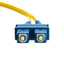 SC/UPC OS2 Duplex 2.0mm Fiber Optic Patch Cord, OFNR, Singlemode 9/125, Yellow Jacket, Blue Connector, 15 meter (49.2 ft) - Part Number: SCSC-01215