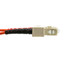 SC/UPC OM2 Duplex 2.0mm Fiber Optic Patch Cord, OFNR, Multimode 50/125, Orange Jacket, Beige Connector, Red/Black Boots, 8 meter (26.2 ft) - Part Number: SCSC-11008