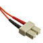 SC/UPC OM1 Duplex 2.0mm Fiber Optic Patch Cord, OFNR, Multimode 62.5/125, Orange Jacket, Beige Connector, 2 meter (6.6 ft) - Part Number: SCSC-11102