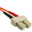 SC/UPC to ST/UPC OM1 Duplex 2.0mm Fiber Optic Patch Cord, OFNR, Multimode 62.5/125, Orange Jacket, Beige SC Connector, Red/Black Boot, 6 meter (19.6 ft) - Part Number: SCST-11106