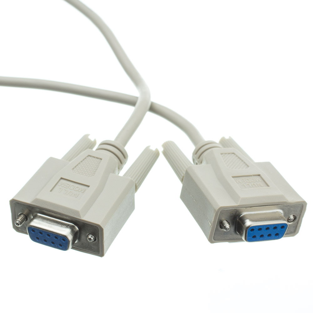 10FT Cable DB9F To DB9F Null Modem Beige QPS CC2045-10 