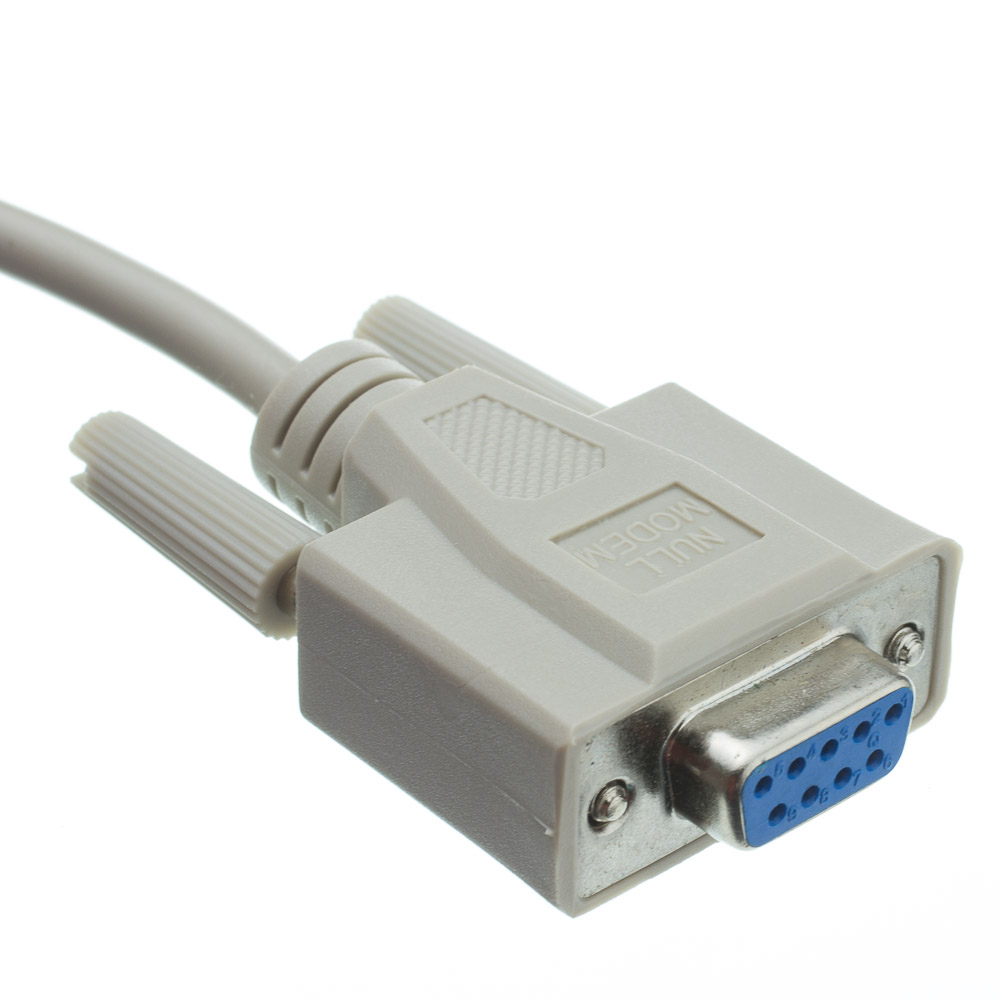 tigger snave nødsituation 25ft Null Modem Cable, UL, DB9 Female, DB25 Male