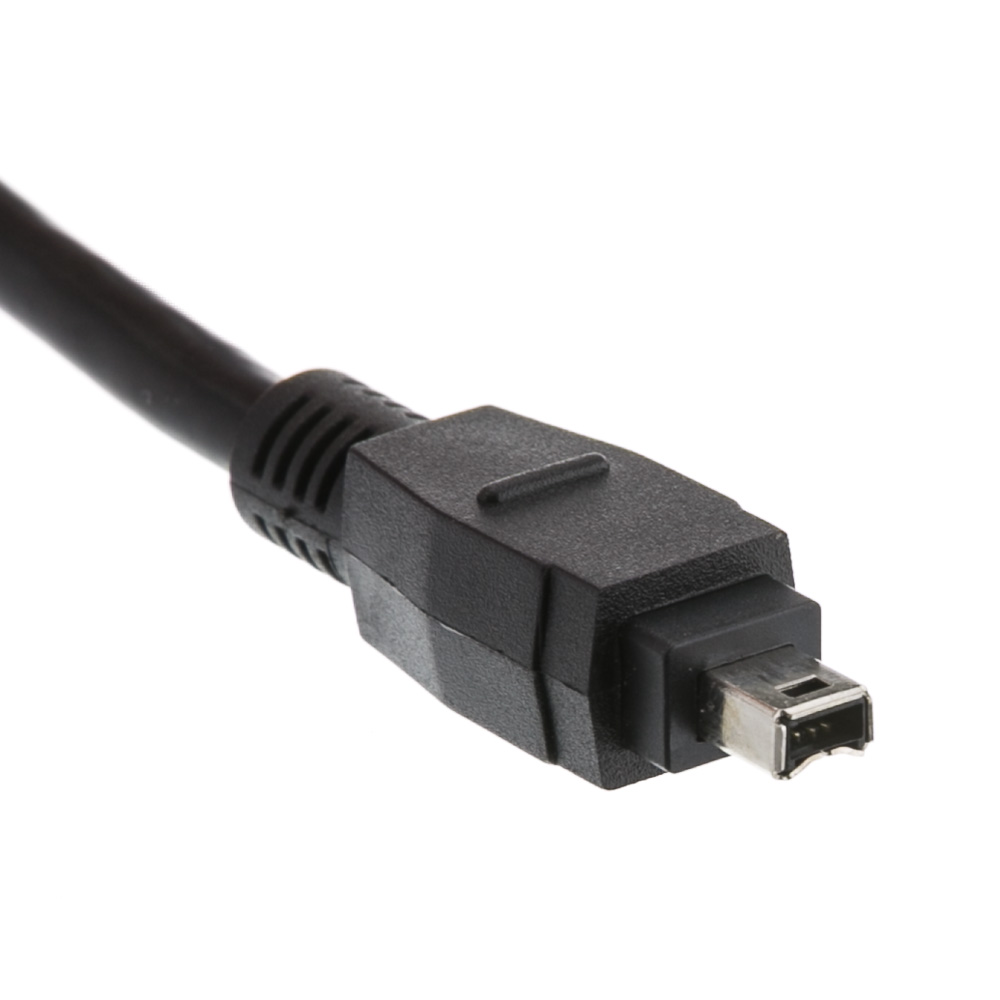 15ft 6 pin Male to 4 pin Male Black Firewire 400/400 Cable for IEEE 1394 Devices 