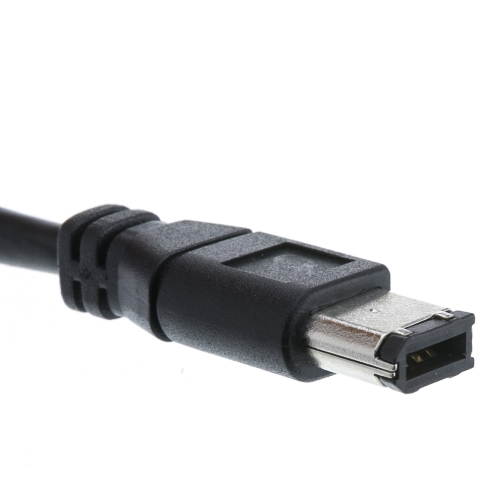 6 Pin/4 Pin Male/Male Black IEEE 1394 Firewire 400 to Firewire 400 Cable 15 FT 