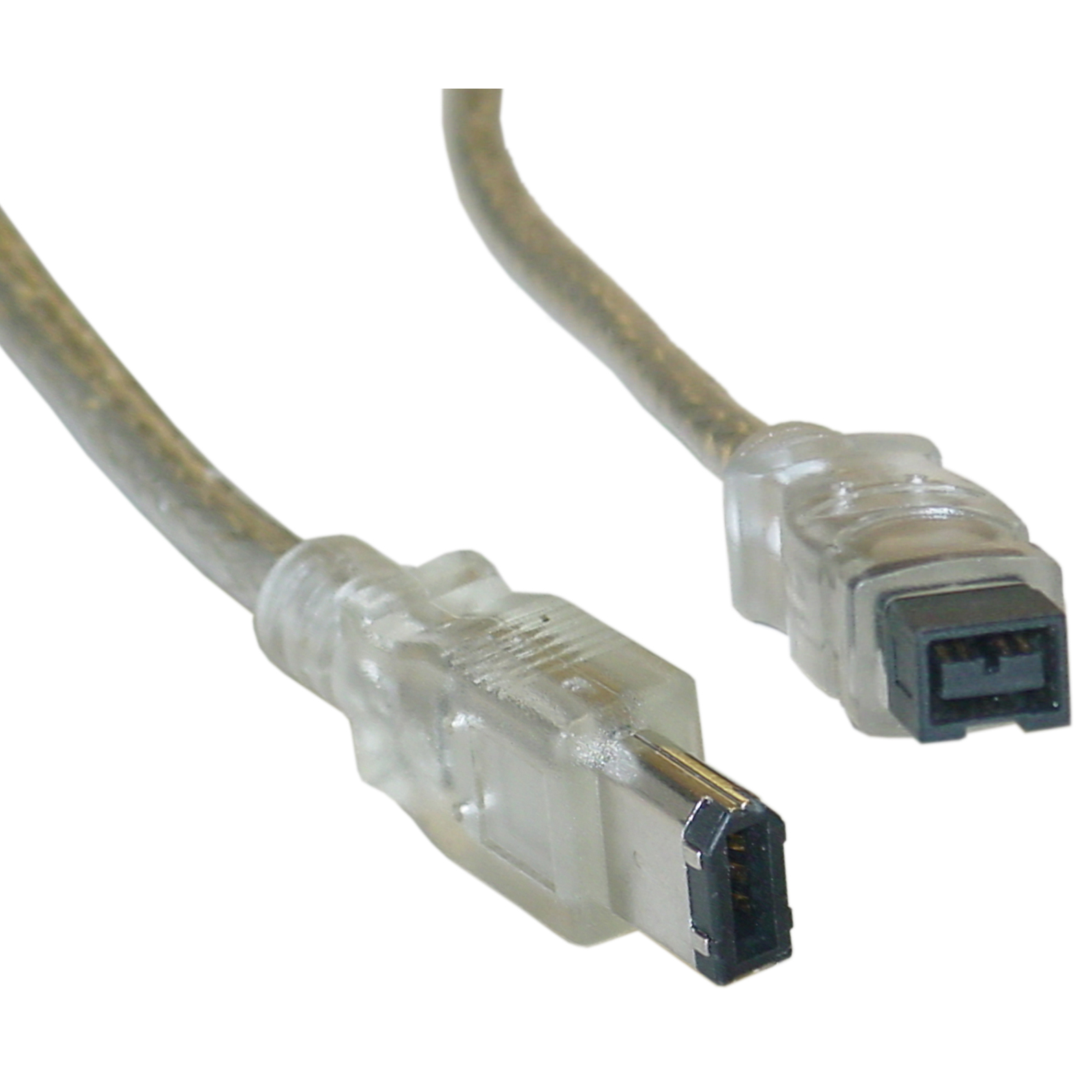3ft Clear Firewire 400 9 pin / 6 pin cable  IEEE 1394a Cable