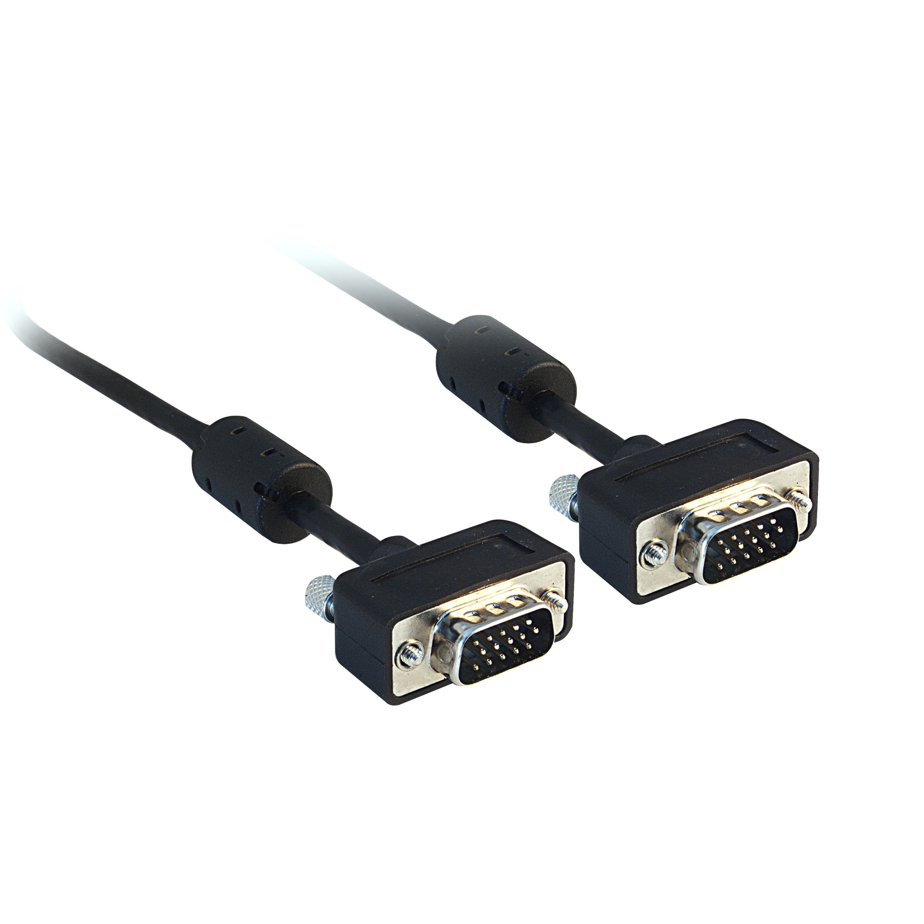 Ferrite Core 15 feet Super VGA Cable Male to Male W 3.5 mm  Audio