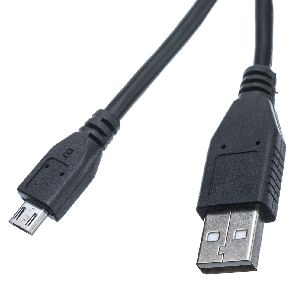 3ft Black Micro USB 2.0 Cable, Type A to