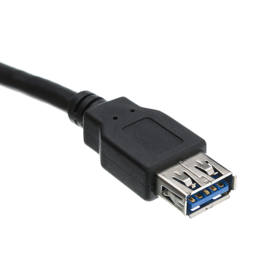 USB 3.0 Extension Cable Black Type A Male/Type A Female 3 Feet 