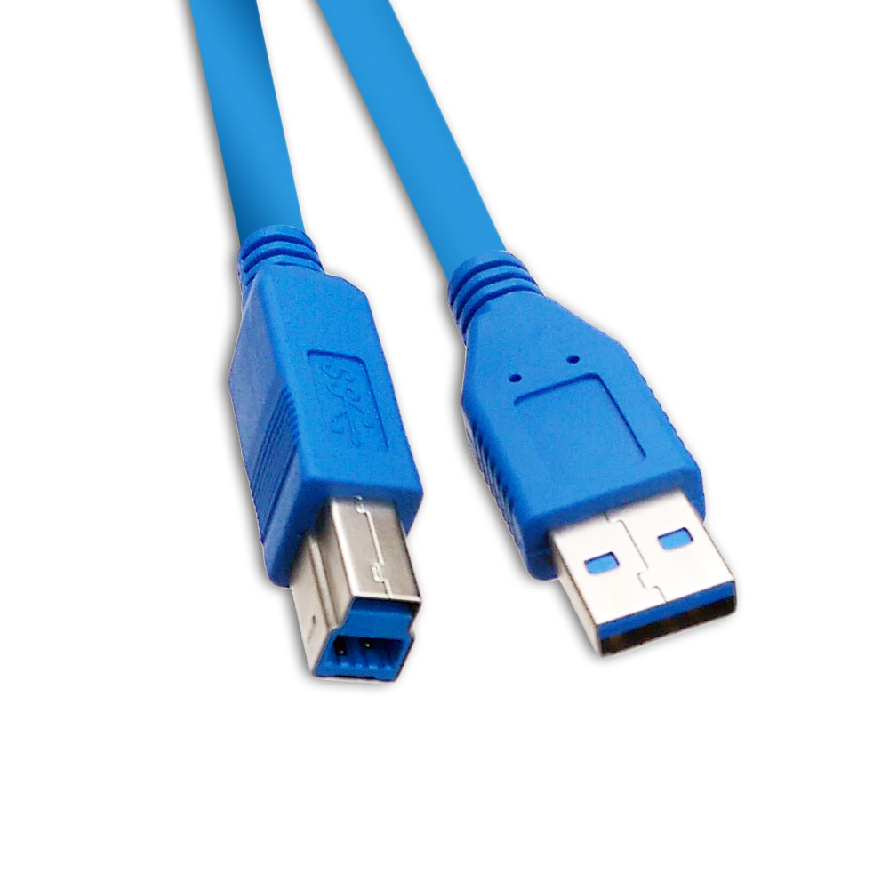 Blue 2 Pack ACL 6 Feet USB 3.0 A Male to B Male Printer/Device Cable 