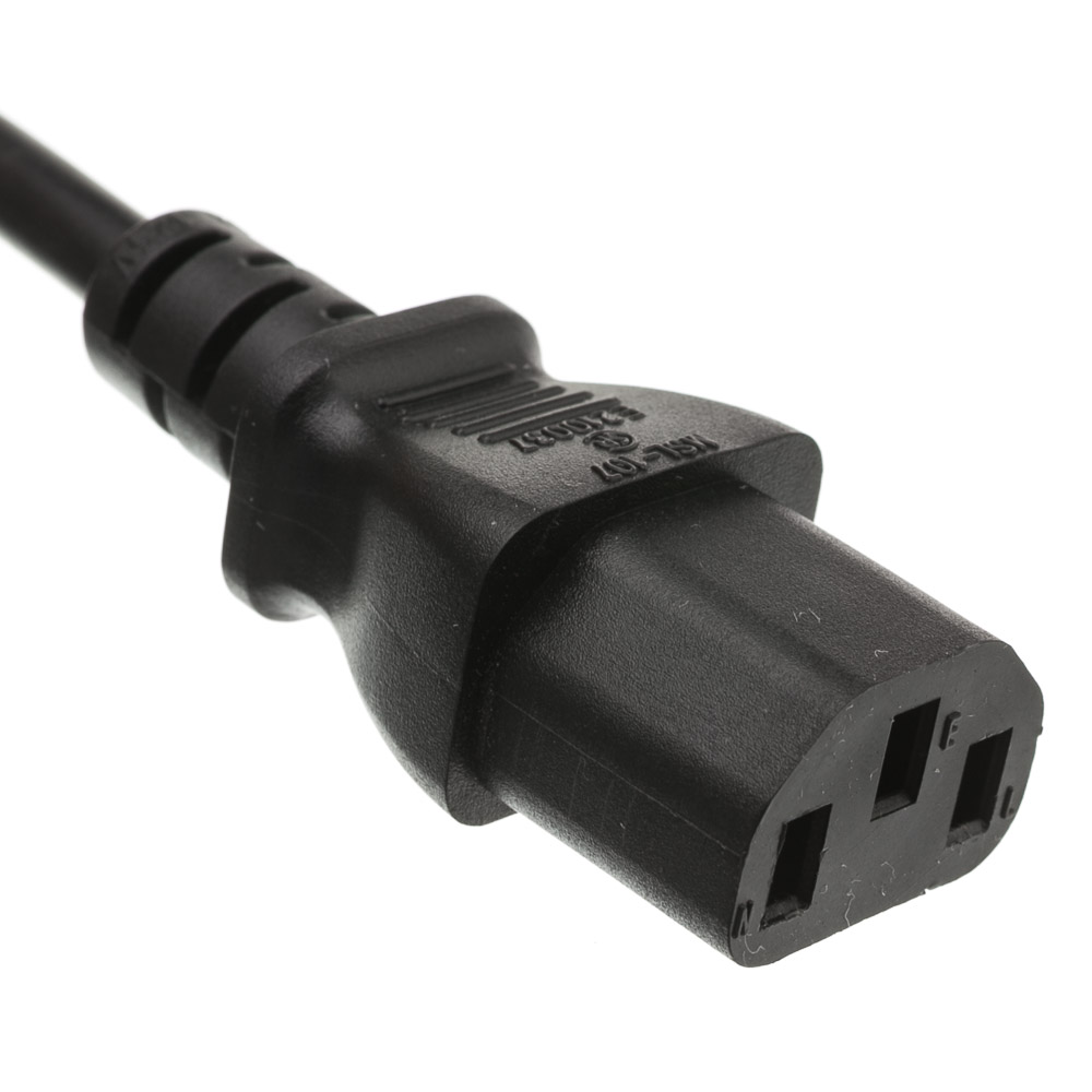 10 Pack 10 Amp for Computer/Monitor ACL 1 Feet NEMA 5-15P to C13 Power Cable Black 