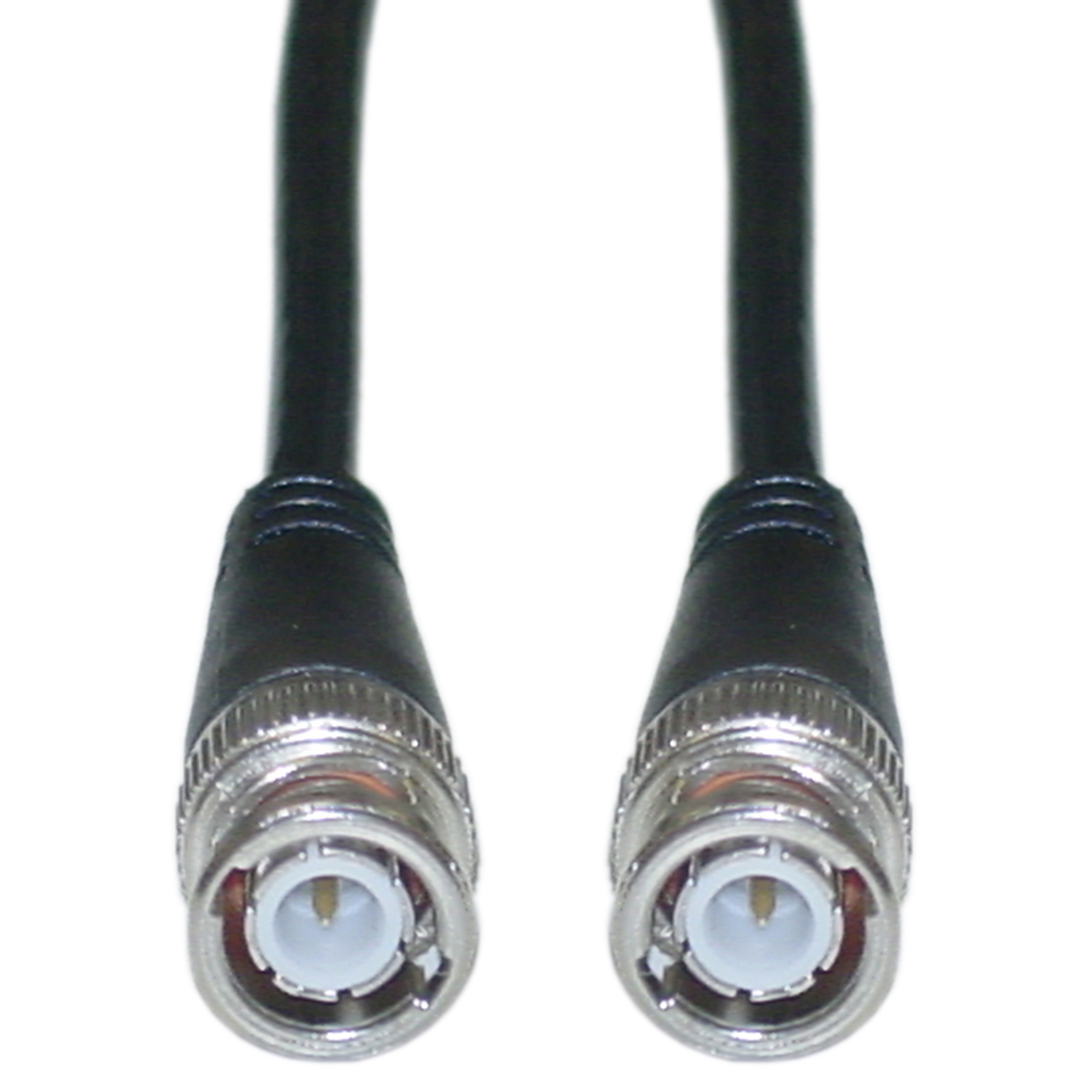Amphenol CO-058BNCRBNC-001 Black BNC Male to BNC Right Angle Male Coaxial Cable RG58 50 Ohm 1 