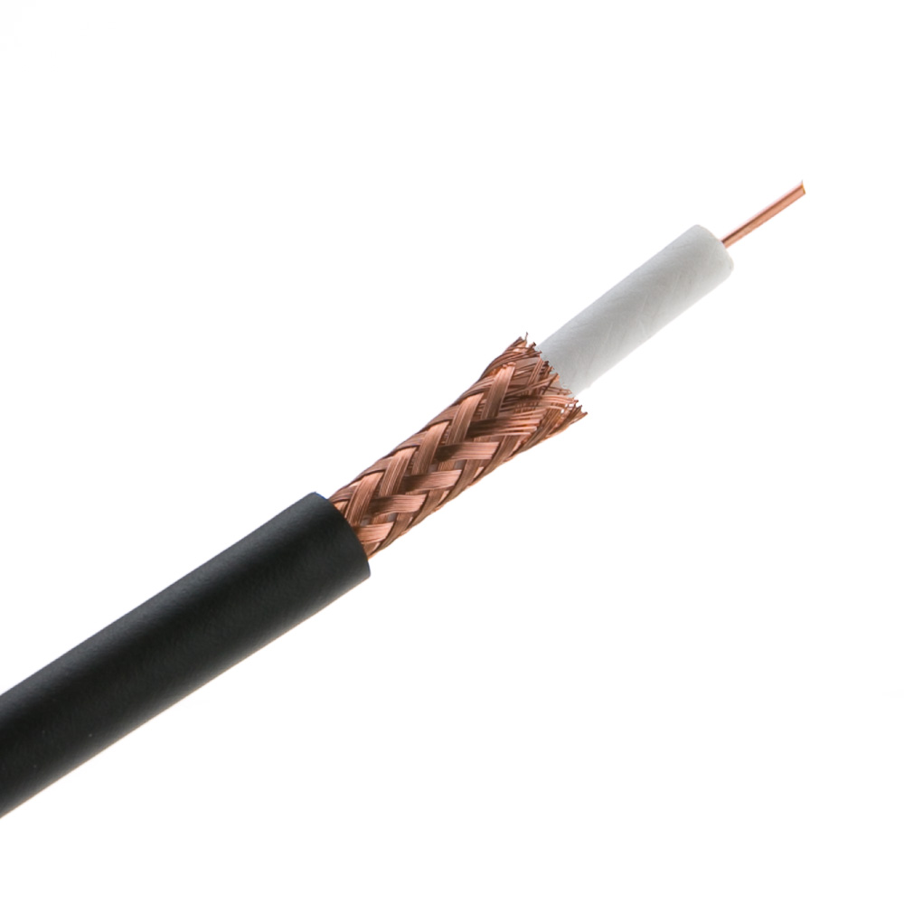 Eagle 1000 FT RG6 Coaxial Solid Copper Cable Messenger Ground Wire 3 GHz Coax 