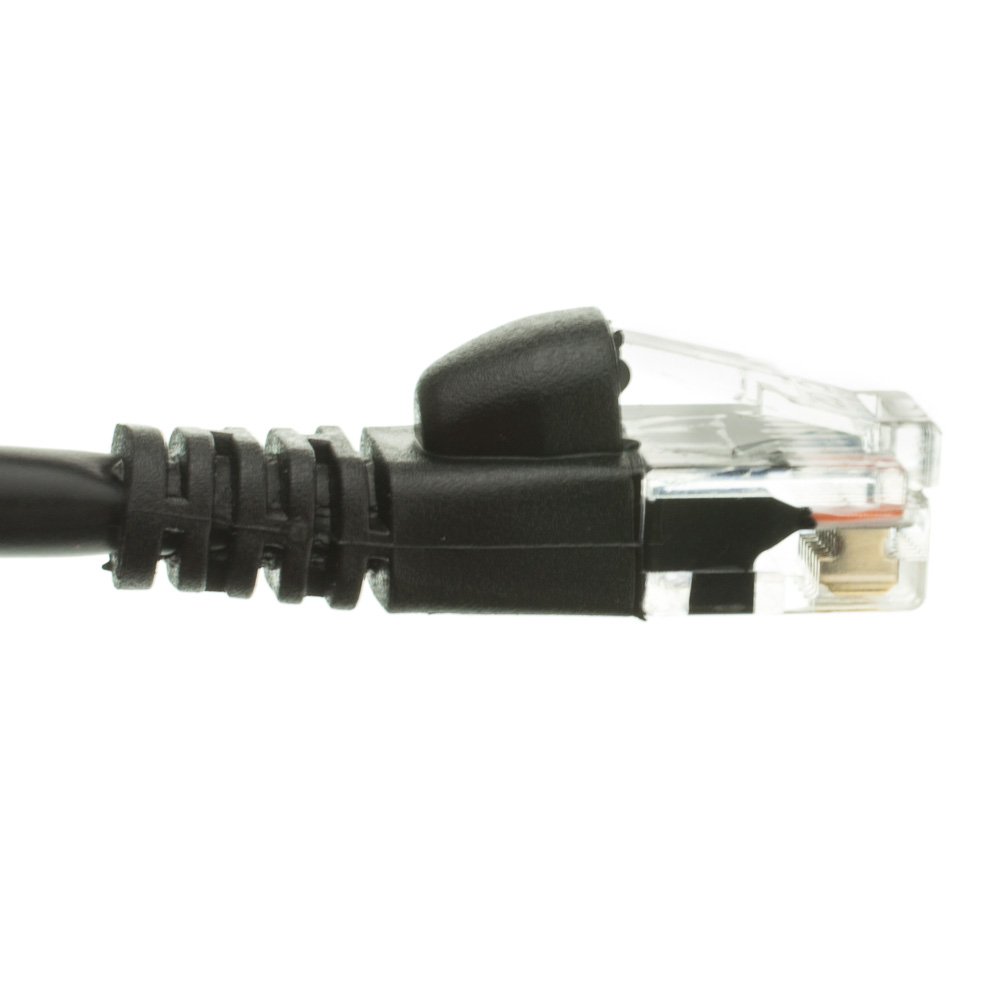 CNE542720 6 inch Snagless Molded Boot 4 Pack Cat5e Black Ethernet Patch Cable 