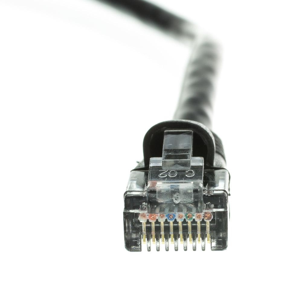 SONOVIN Cat5e Black Ethernet Patch Cable 50 Foot Color:Black Snagless/Molded Boot