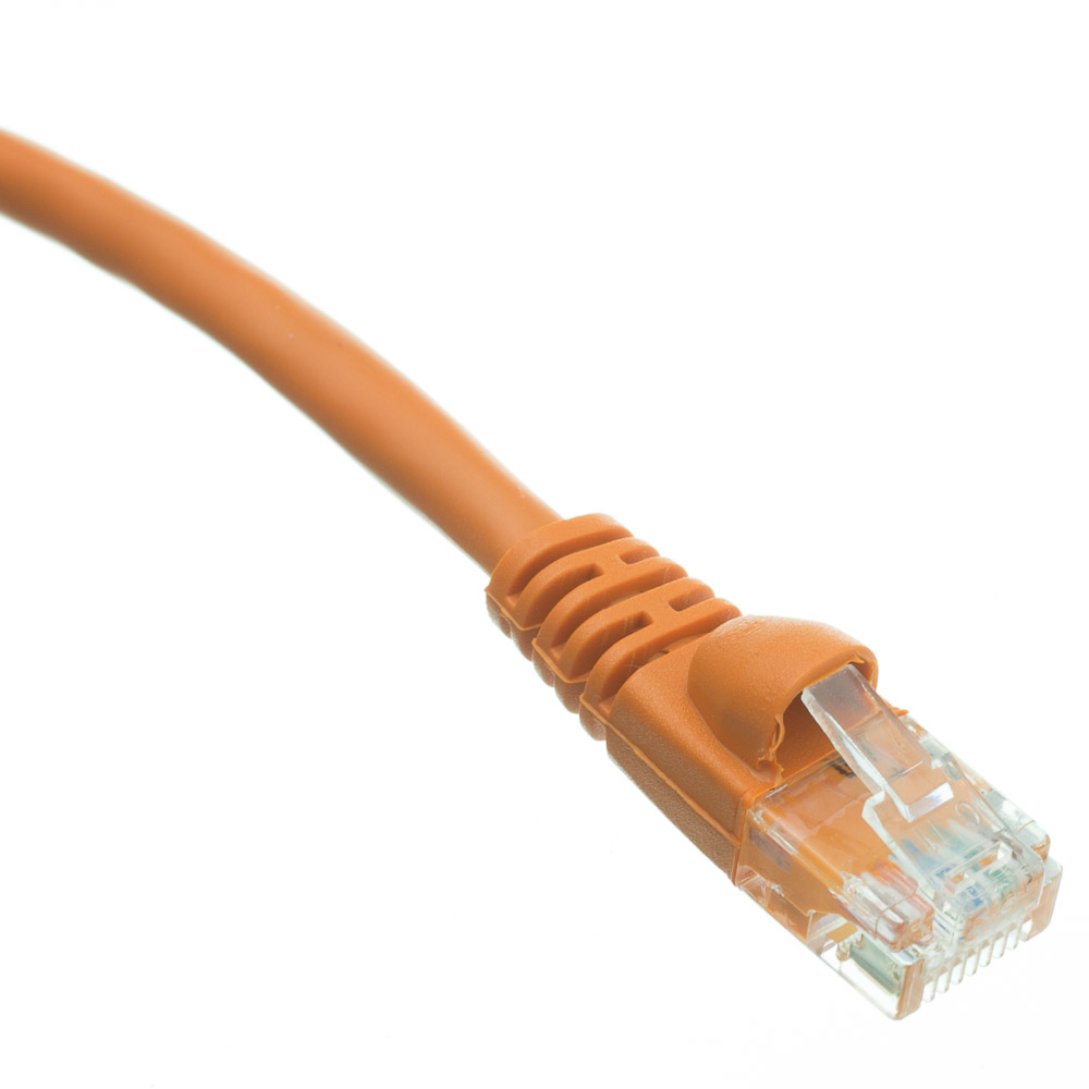 Snagless/Molded Boot by Konnekta Cable Cat5e Orange Ethernet Crossover Cable 1 Foot Pack of 100