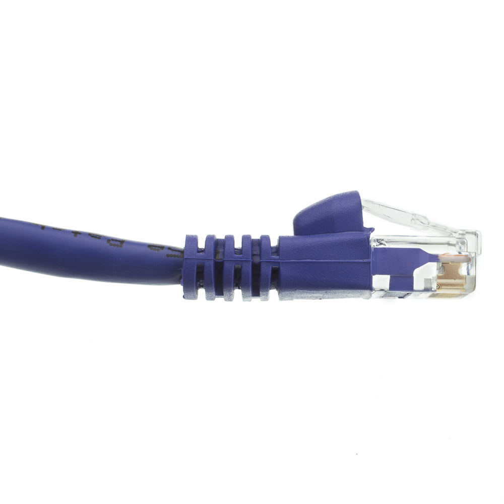 3 ft QualConnectTM Cat5e Purple Ethernet Patch Cable Snagless/Molded Boot 
