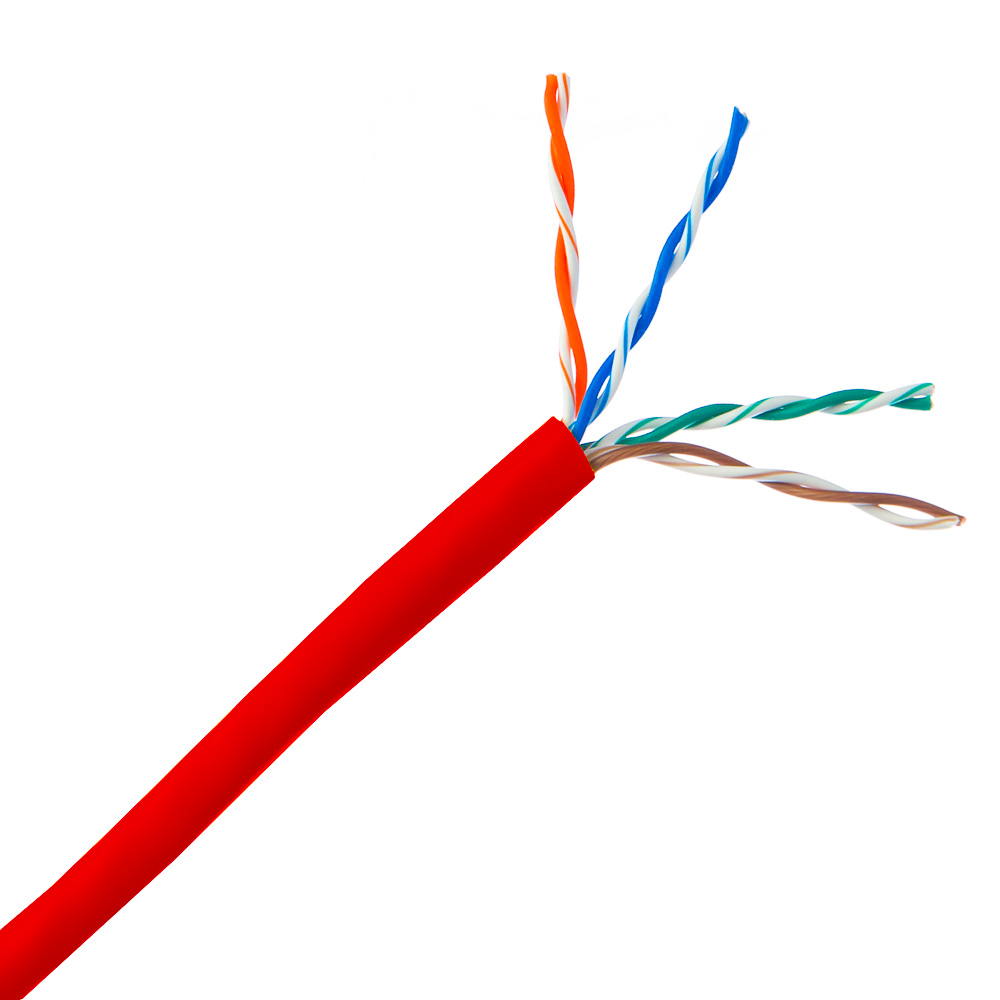 Cat5e 350 MHz UTP Stranded Bulk Cable44; Red Cable Leader C5106-70TH 1000 ft 