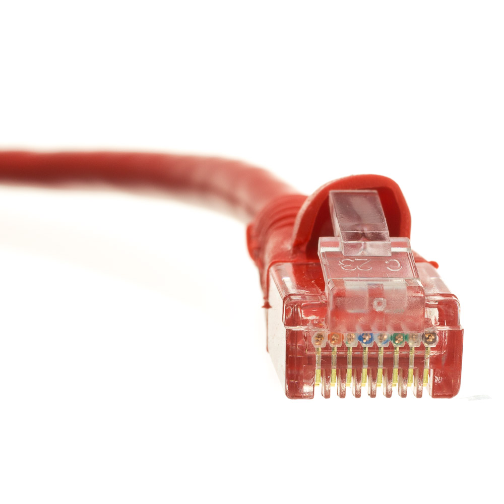 Red 6 Inch Cat5e Ethernet Patch Cable with Snagless/Molded Boot,