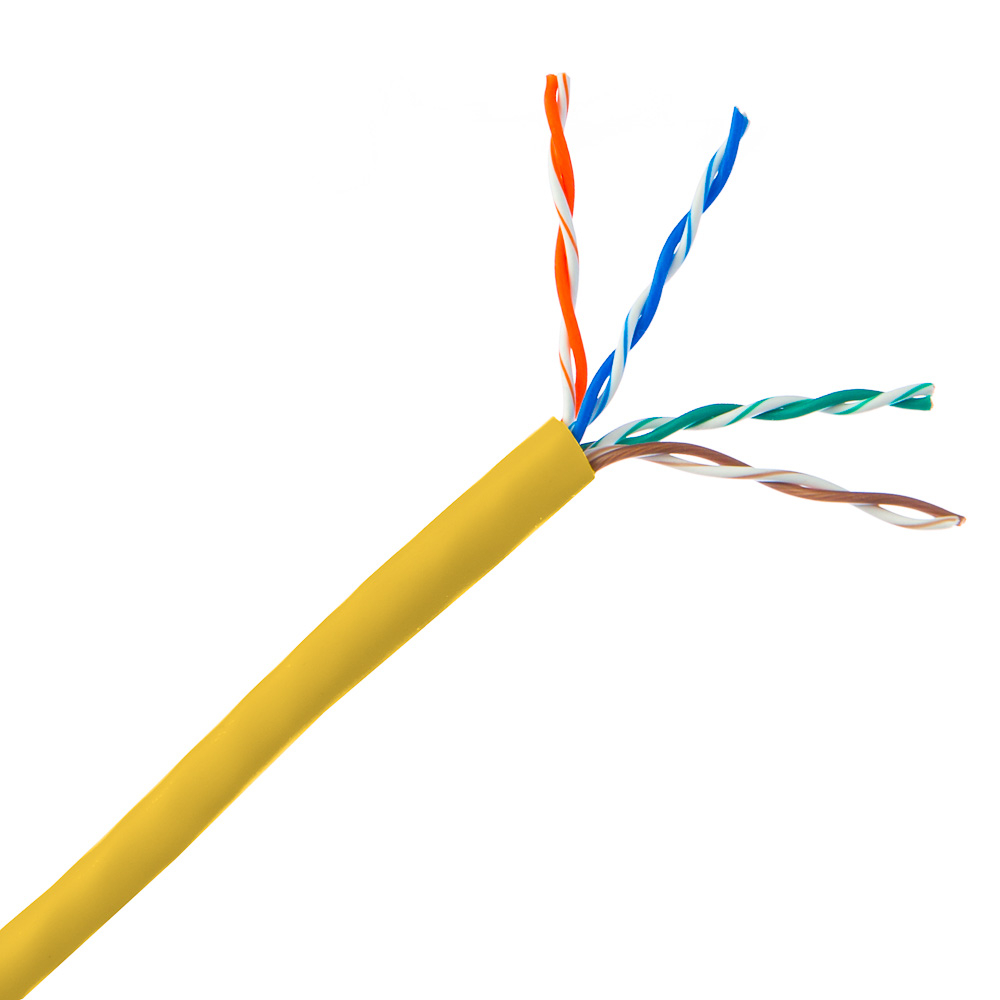 1000ft Plenum Yellow Cat6 Solid Ethernet Cable