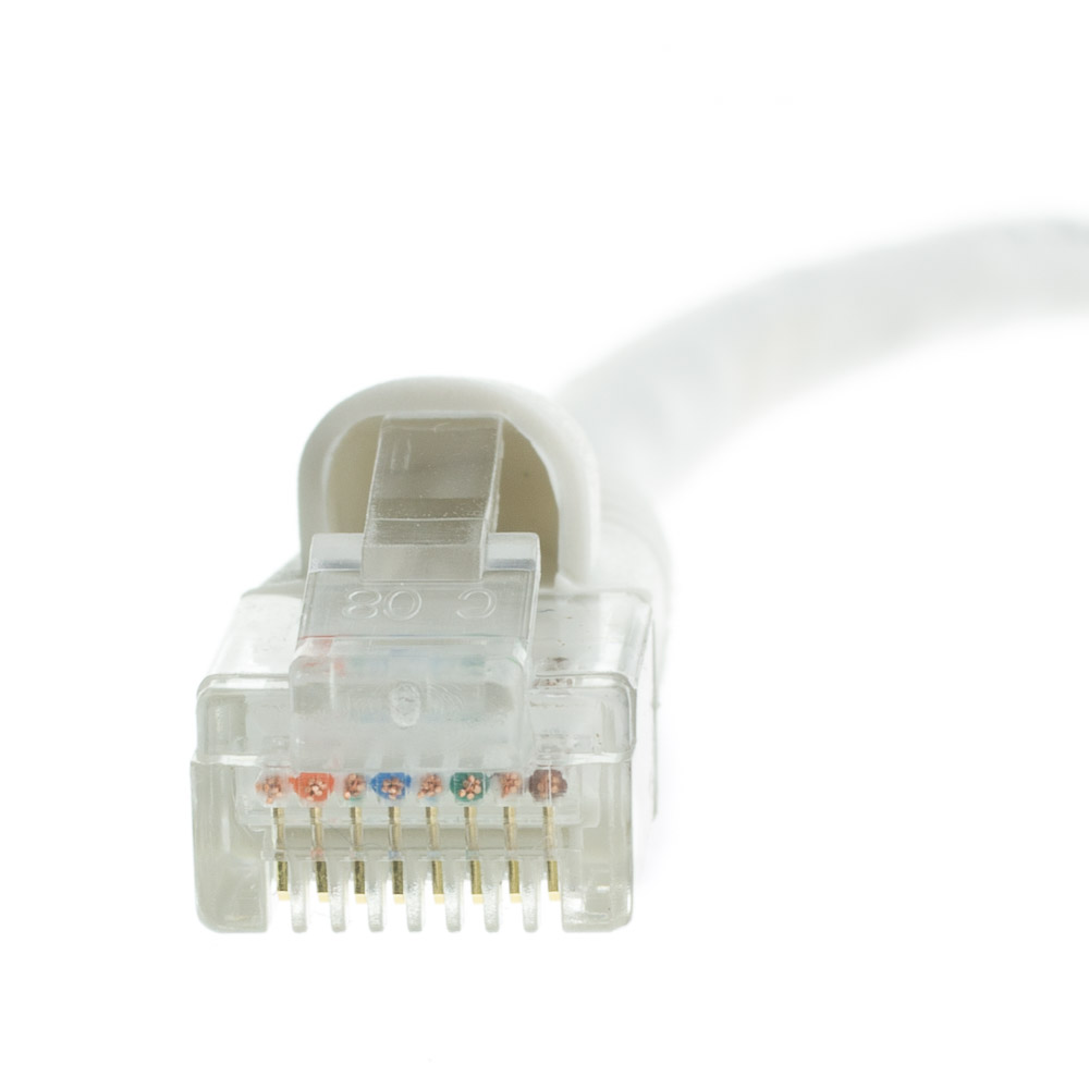 2 Feet ED743413 CAT5E Hi-Speed LAN Ethernet Patch Cable White 5 Piece Snagless/Molded Boot 