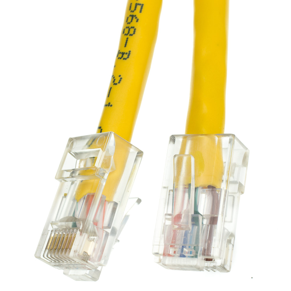 100 Foot Color:Yellow Bootless Cat5e Yellow Ethernet Patch Cable Sonovin