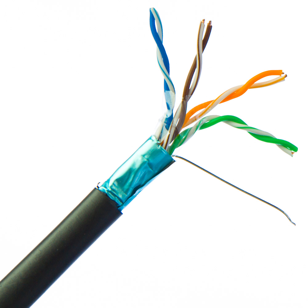 Cables Direct Online CAT6 1000FT Outdoor 23 AWG 550MHz Cable FTP Wire Solid Direct Burial UV Shielded 1000FT, FTP