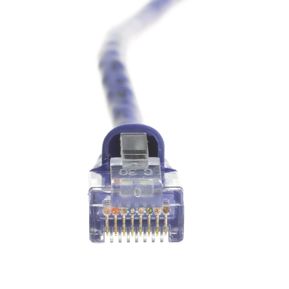 5-Pack Cat6 4-Foot Snagless/Molded Boot Ethernet Patch Cable Blue CNE37810