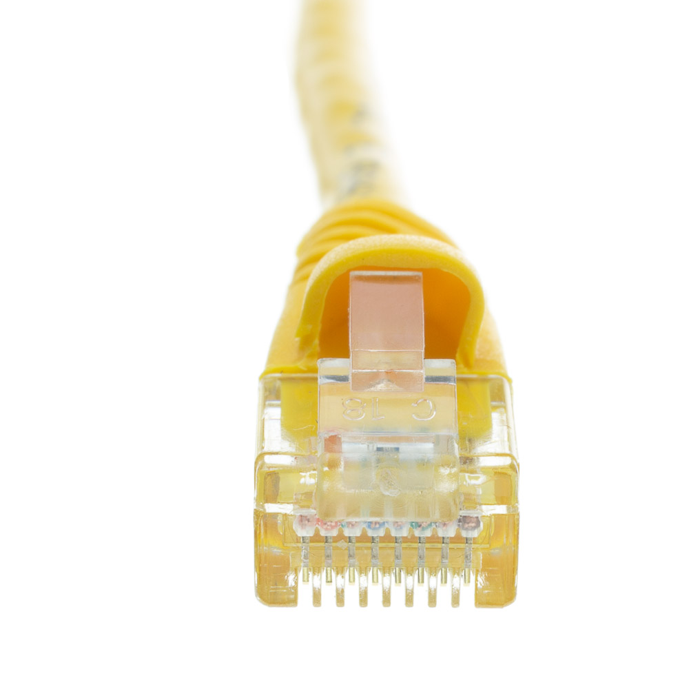 by Konnekta Cable 75 Foot Snagless/Molded Boot Pack of 5 Cat6 Yellow Ethernet Patch Cable 
