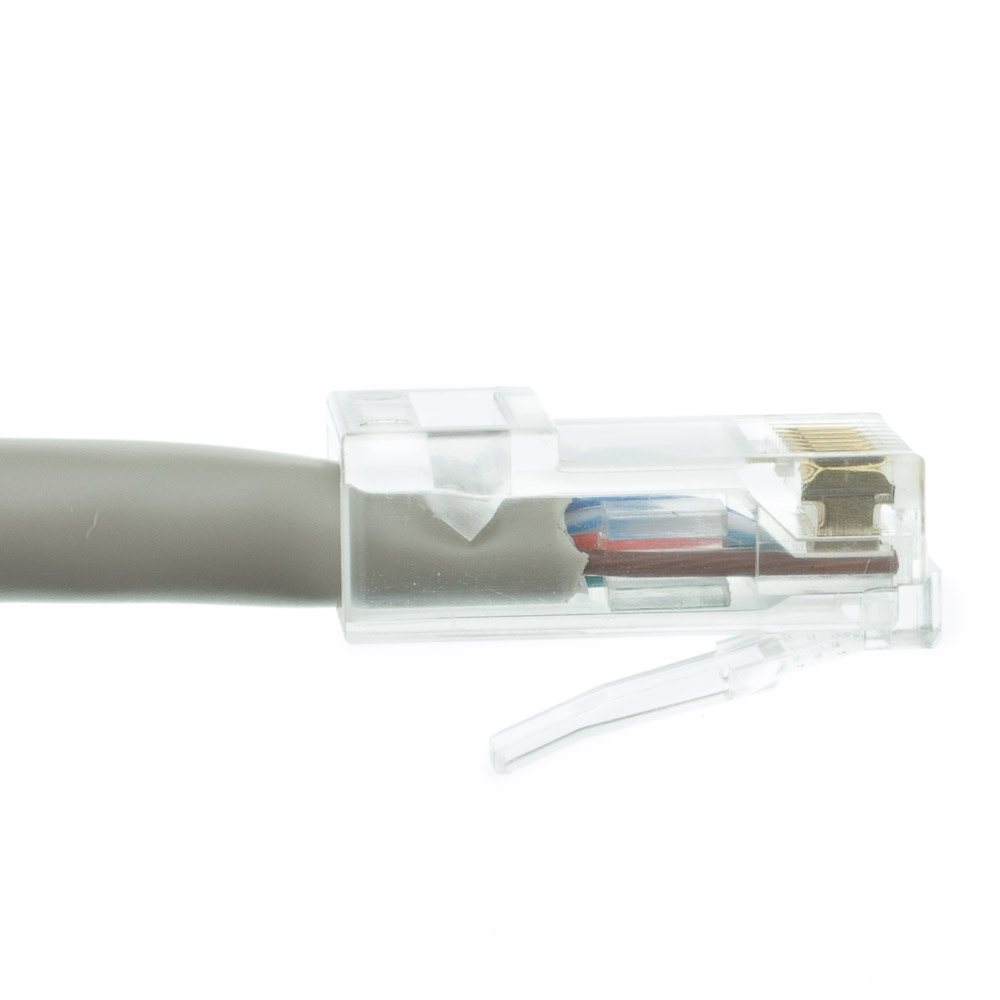 GOWOS Cat6 CMR Non-Boot Patch Cable 1-Feet - Gray