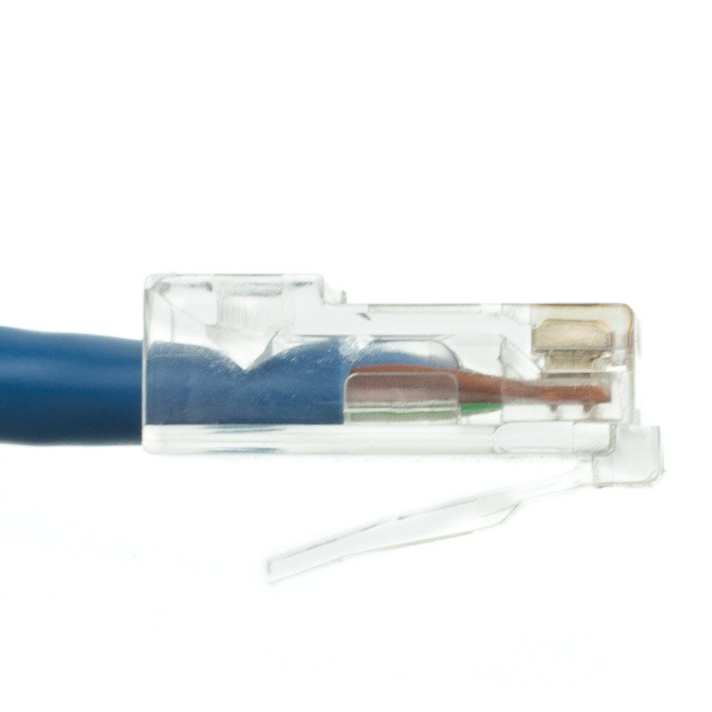 Bootless Cat5e Blue Ethernet Patch Cable 50 Foot