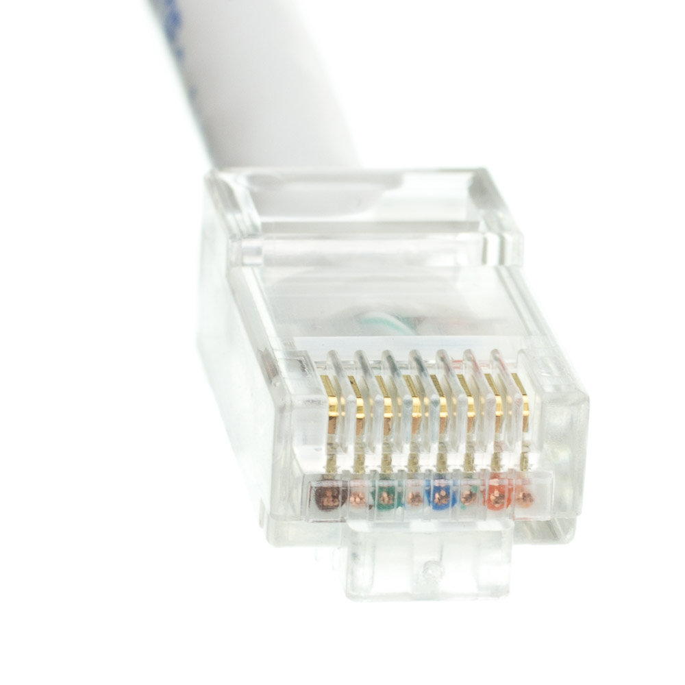 BB-C6AMB-7WHT White BattleBorn 25 Pack 7 Foot Copper CAT6a Ethernet Network Patch Cable 24AWG 550MHz