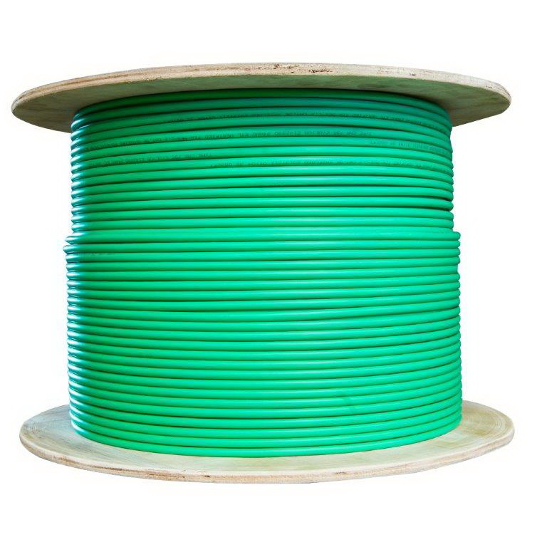 1000ft Plenum Shielded Green Cat6 Solid Cable, Spool