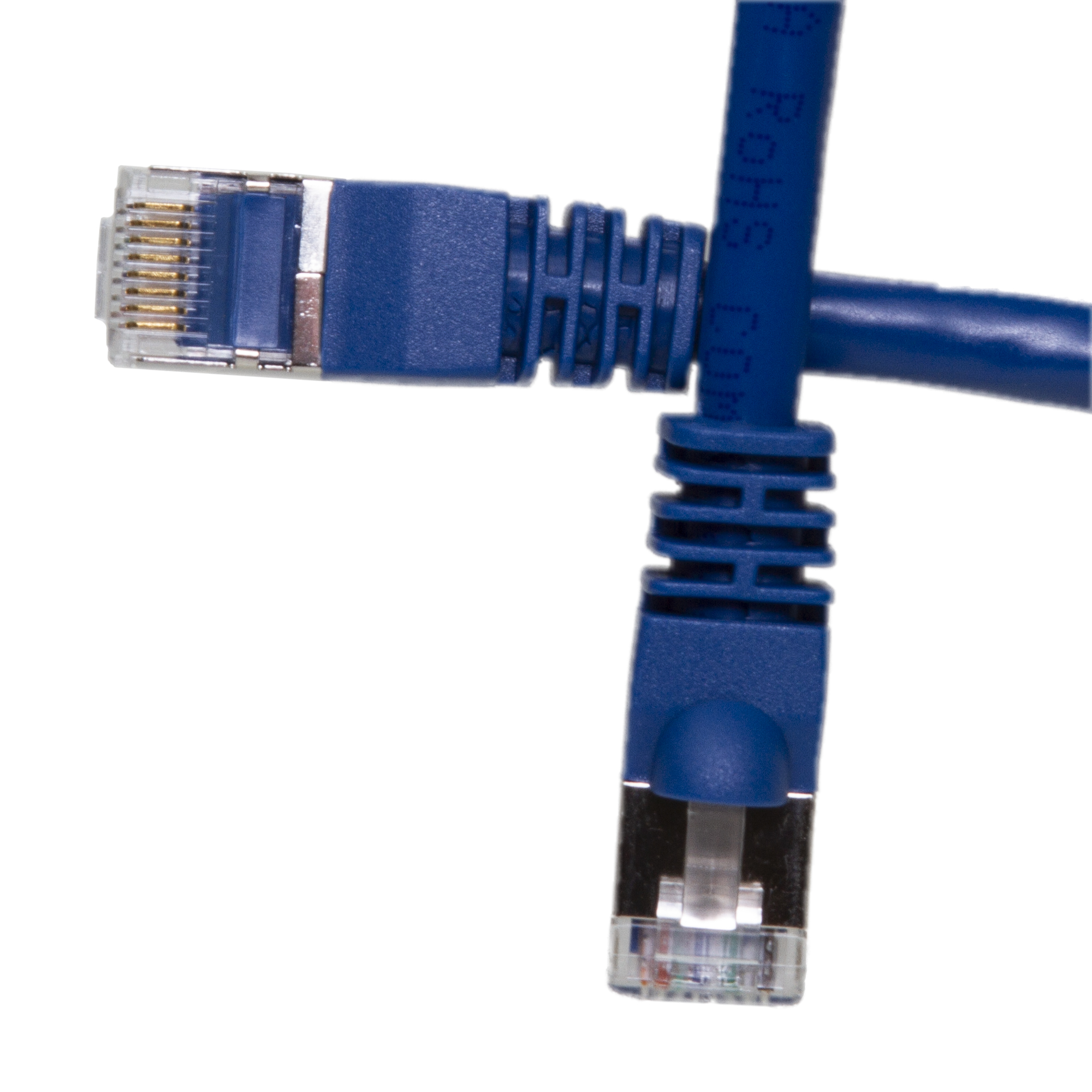 W/BOOT 25FT CAT6A BLUE STP PATCH CABLE 