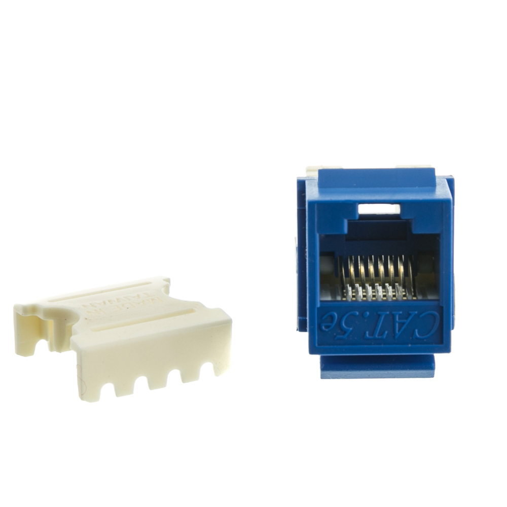 ACL RJ45 Female to 110 Punch Down Cat5e Keystone Jack 1 Pack Blue